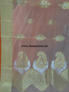 Banarasee Pure Handloom Silk Cotton Saree With Sona Rupa Zari Buti-Peach