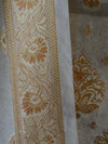 Banarasee/Banarasi Salwar Kameez Cotton Silk Resham Buti Woven Fabric-Off White