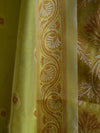 Banarasee/Banarasi Salwar Kameez Cotton Silk Resham Buti Woven Fabric-Yellow