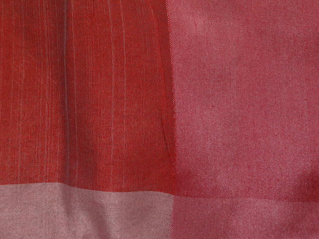 Banarasee Cotton Blend Saree With Contrast Border-Grey