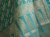Banarasee/Banarasi Salwar Kameez Cotton Silk Gold Zari Leaf Buti Woven Fabric-Green