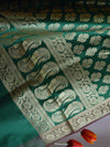 Banarasee Art Silk Dupatta With Zari Buti & Pallu-Deep Green