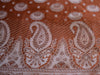 Banarasee/Banarasi Salwar Kameez Cotton Silk Resham Woven Fabric-Rust