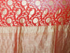 Banarasee/Banarasi Pure Khaddi Georgette Sari With Golden Zari Floral Jaal-Deep Red