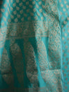 Banarasee/Banarasi Salwar Kameez Cotton Silk Gold Zari Buti Woven Fabric-Spring Green