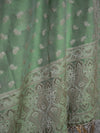 Banarasee/Banarasi Salwar Kameez Cotton Silk Resham Buti Woven Fabric-Green