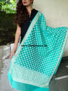 Banarasee/ Banarasi Cotton Silk Mix Resham Work Dupatta-Sea Green