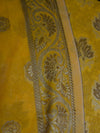 Banarasee/Banarasi Salwar Kameez Cotton Silk Resham Buti Woven Fabric-Mustard