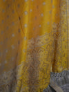 Banarasee/Banarasi Salwar Kameez Cotton Silk Resham Buti Woven Fabric-Mustard