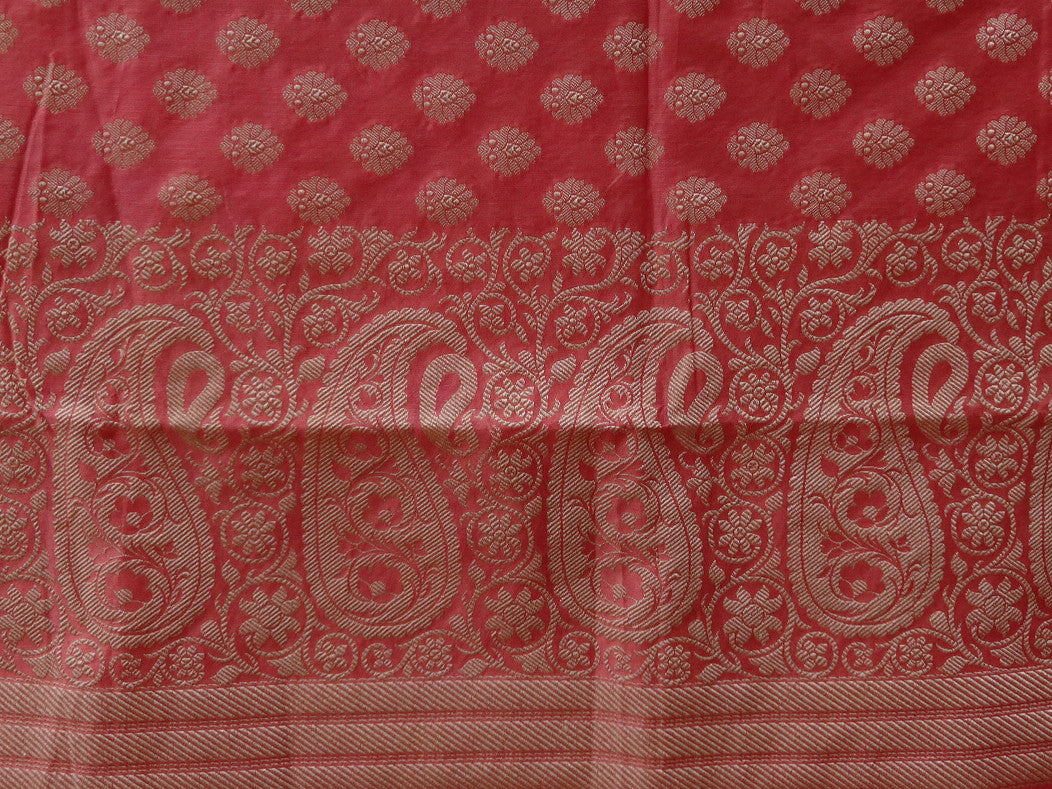 Banarasi Cotton Silk Paisley Pallu Dupatta-Peach