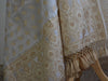 Banarasee/Banarasi Salwar Kameez Cotton Silk Resham Buti Woven Fabric-White