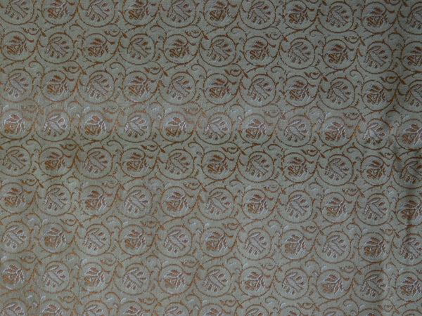 Banarasee/Banarasi Salwar Kameez Cotton Silk Resham Woven With Floral Jaal Design Fabric-Yellow