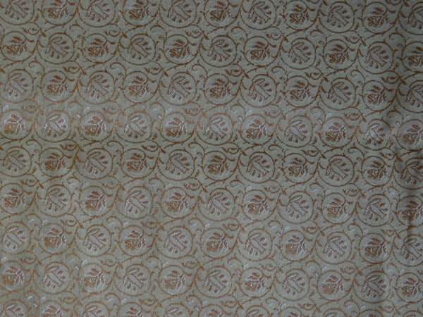 Banarasee/Banarasi Salwar Kameez Cotton Silk Resham Woven With Floral Jaal Design Fabric-Yellow