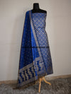 Banarasee/Banarasi Salwar Kameez Cotton Silk Resham Woven Fabric-Royal Blue