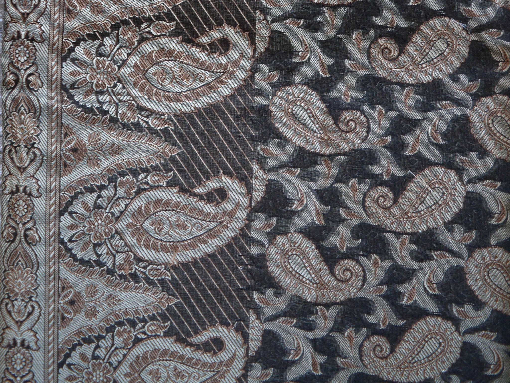 Banarasee/Banarasi Salwar Kameez Cotton Silk Resham Woven With Buti Design Fabric-Black
