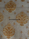 Banarasee/Banarasi Salwar Kameez Cotton Silk Resham Buti Woven Fabric-Off White
