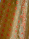 Banarasee Cotton Silk Resham Work Dupatta-Yellow