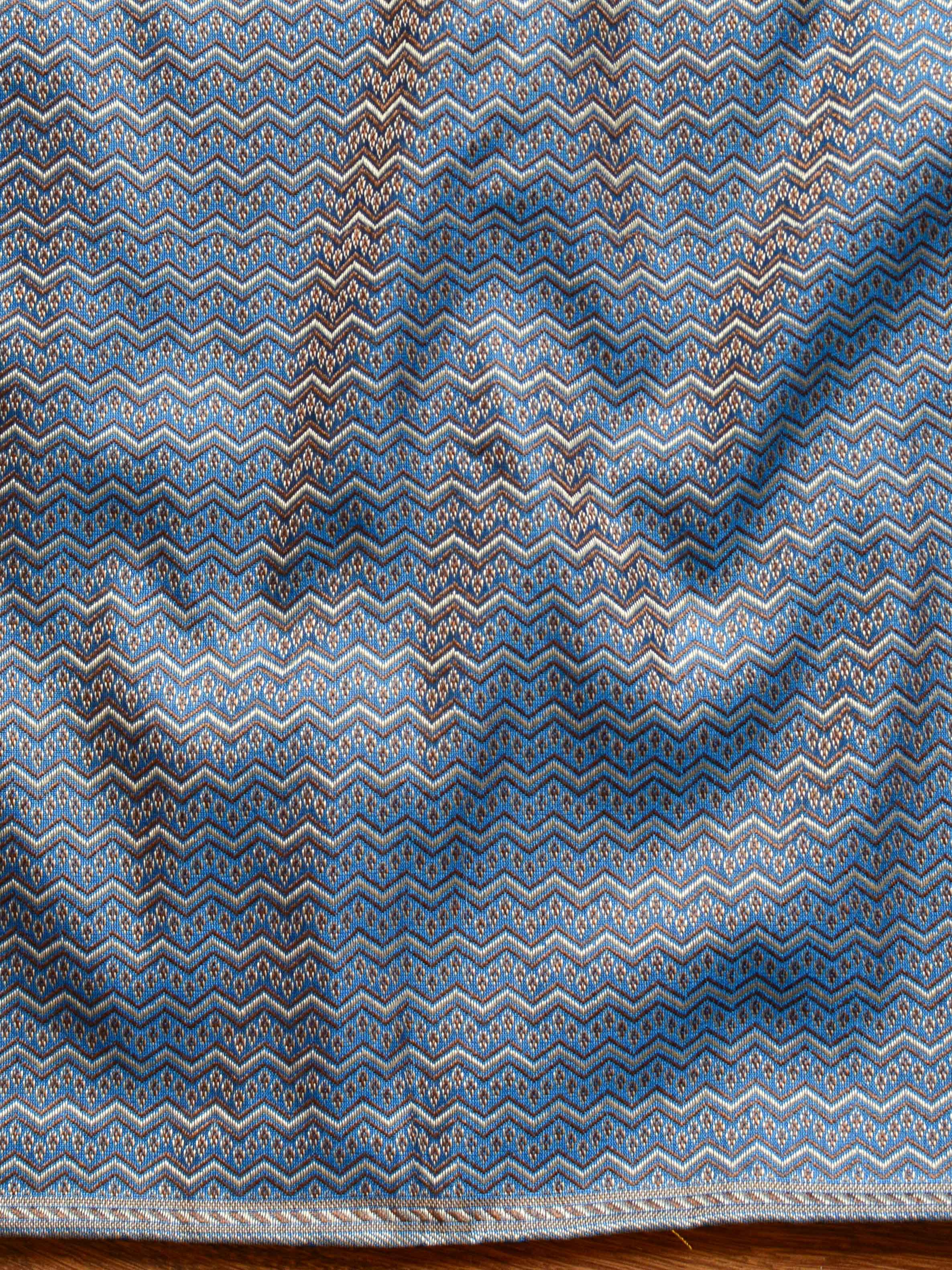 Banarasee Salwar Kameez Cotton Silk Resham Buti Woven Fabric-Blue