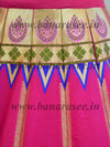Banarasee Handwoven Art Silk Unstitched Lehenga & Blouse Fabric With Meena Work-Hot Pink