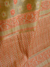 Banarasee Cotton Silk Resham Work Dupatta-Yellow