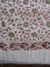 Kota Doria Block Printed Salwar Kameez Dupatta Set-White