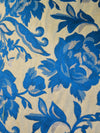 Banarasee Resham Brocade Piping & Pom-Pom Detail Cushion Cover-Beige & Blue