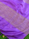 Bhagalpur Cotton Silk  Ghichha Work Saree-Purple