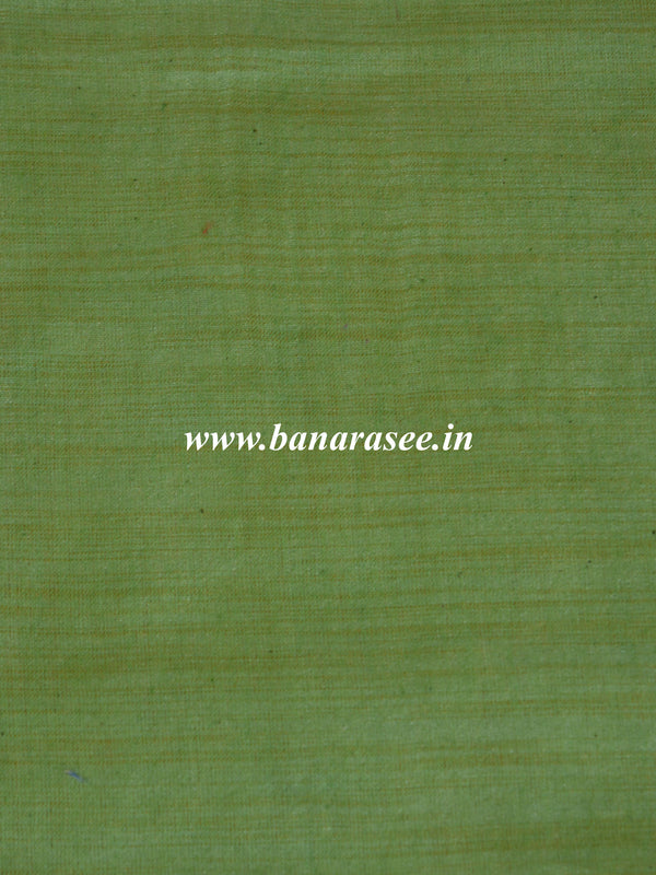 Bhagalpuri Pure Ikkat Salwar Kameez Set With Green Linen Dupatta-Grey