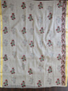 Kota Doria Block Printed Salwar Kameez Dupatta Set-White