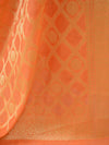 Banarasee Salwar Kameez Cotton Silk Gold Zari Buti Woven Fabric-Coral