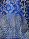 Banarasee Salwar Kameez Cotton Silk Resham Buti Woven Fabric-Blue