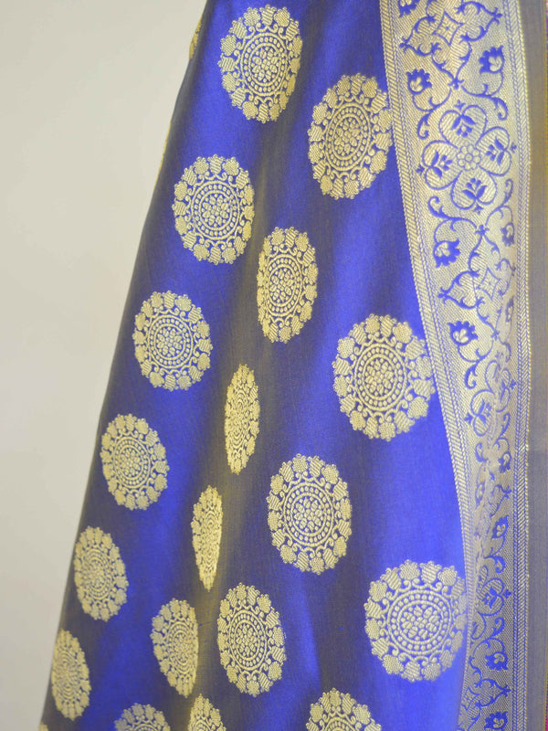 Banarasee Handwoven Brocade Salwar Kameez Fabric With Chanderi Cotton Dupatta-Pink