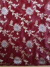 Banarasee Salwar Kameez Glossy Cotton Silk Silver Woven Buti Fabric-Maroon & Yellow