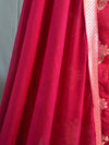 Banarasee Salwar Kameez Semi Katan Silk Fabric With Zari & Resham Design & Chiffon Dupatta-Maroon