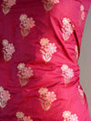 Banarasee Salwar Kameez Semi Katan Silk Fabric With Zari & Resham Design & Chiffon Dupatta-Maroon