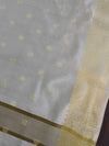 Banarasee Art Silk Buti Design Dupatta-White