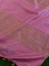Bhagalpur Cotton Silk  Ghichha Work Saree-Pink