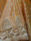 Banarasee Salwar Kameez Cotton Silk Resham Buti Woven Fabric-Coral