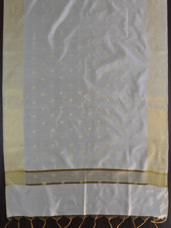 Banarasee Art Silk Buti Design Dupatta-White