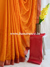 Banarasee Pure Chiffon Saree With Embroidery Work & Banarasee Border-Yellow