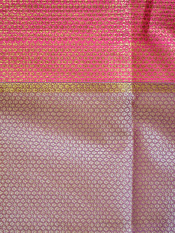 Banarasee Cotton Silk Mix Saree With Zari Leaf Buta-Sea Green