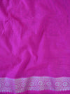 Banarasee Handwoven Semi-Chiffon Saree With Silver Zari-Pink