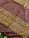 Bhagalpur Cotton Silk  Ghichha Work Saree-White