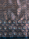 Banarasee Handwoven Semi Silk Saree With Zari Floral Jaal & Contrast Broad Border-Pink & Green