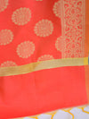 Banarasee Handwoven Brocade Salwar Kameez Fabric With Chanderi Cotton Dupatta-Green