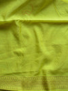 Banarasee Handwoven Semi Silk Saree With Contrast Border-Yellow & Pink