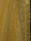 Banarasee Hand-Block Printed Chanderi Salwar Kameez Fabric With Golden Dupatta-Black
