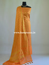Banarasee Salwar Kameez Cotton Silk Gold Zari Buti Woven Fabric-Orange