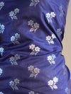 Banarasee Salwar Kameez Semi Katan Silk Fabric With Zari Design & Chiffon Dupatta-Blue