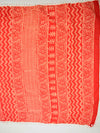 Handloom Mul Cotton Bagru Print Saree With Pom-Pom Details-Red